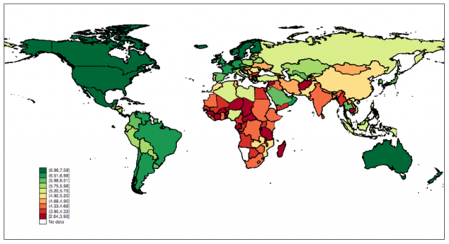 World Happiness Report 2015 - Ergebnisse