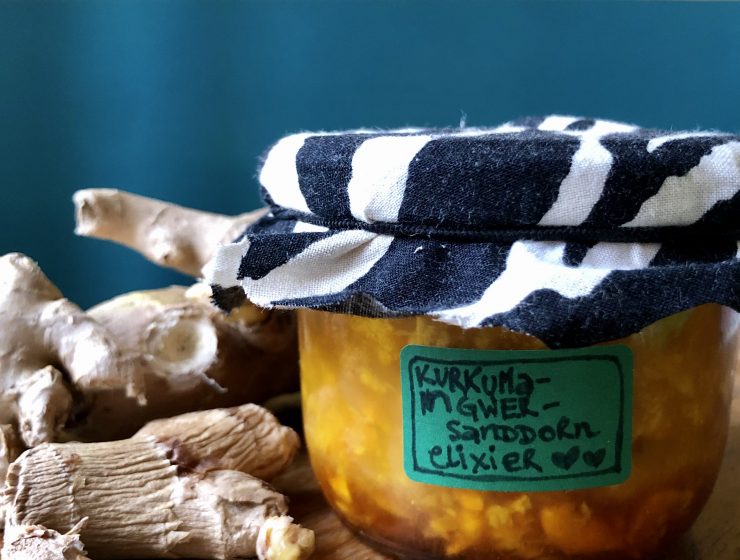 Kurkuma-Ingwer-Sanddorn-Elixier